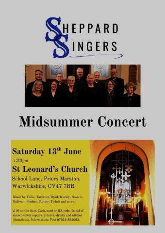 Midsummer Concert by Sheppard Singers 13 June